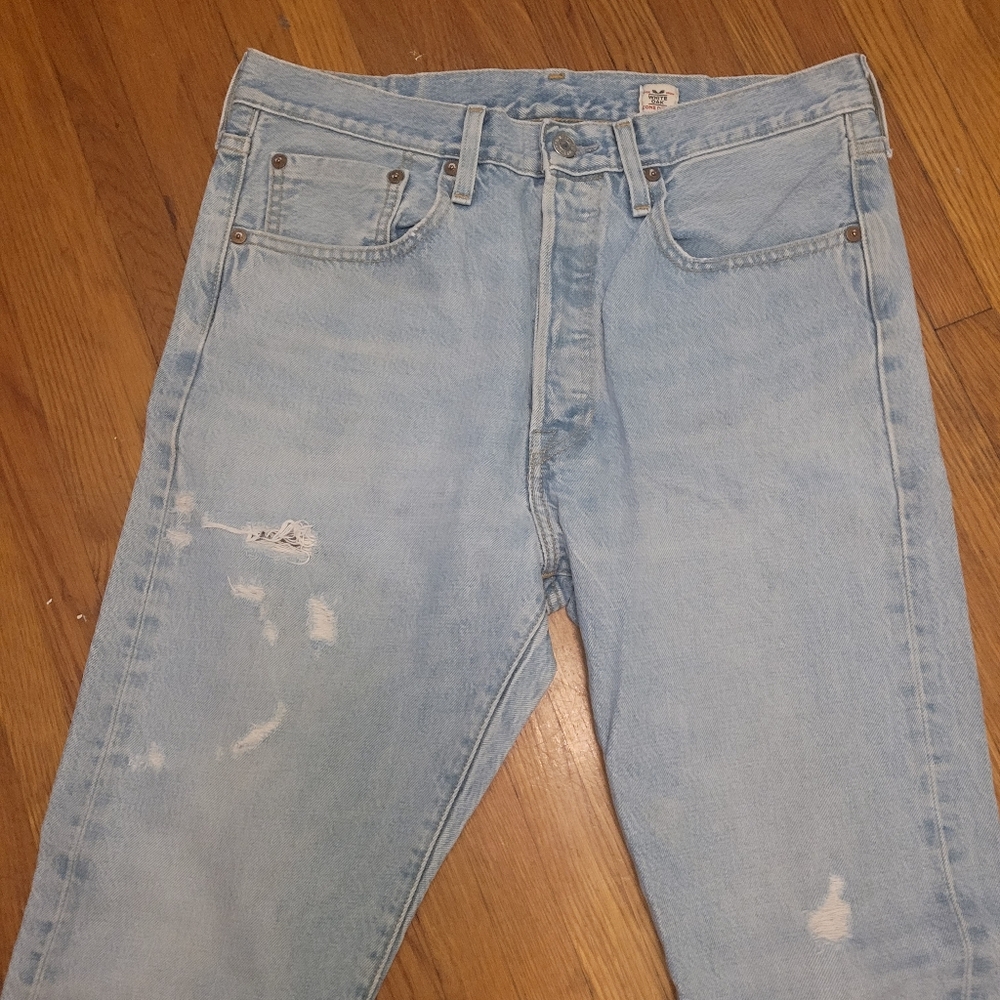 LEVI'S PREMIUM DENIM 501S BIG E WHITE OAK CONE DENIM SZ 30 X 30